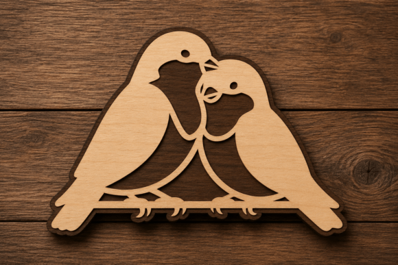 Download Love Birds Laser Cut SVG File Love Bird - Laser Collection