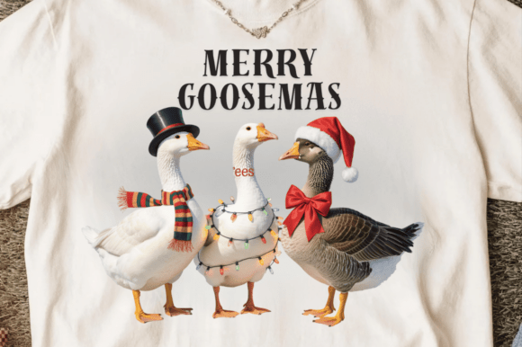 Download Vintage Christmas Cute Goose Png Clipart - Vintage Collection