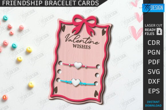 Download Valentine Bracelet Card Laser Cut | CNC - Laser Collection