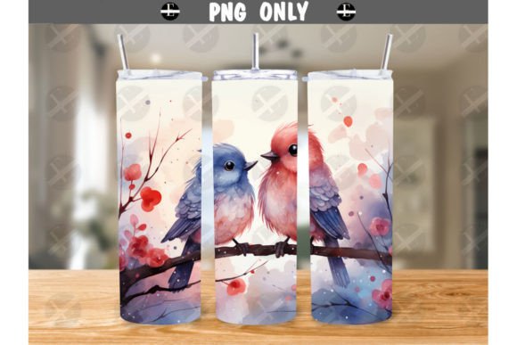 Download Valentines Tumbler Wraps Love Birds PNG - Love birds png Collection