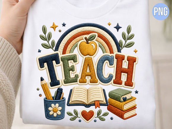 Download Teach Rainbow Embroidery PNG Shirt - Shirt Collection