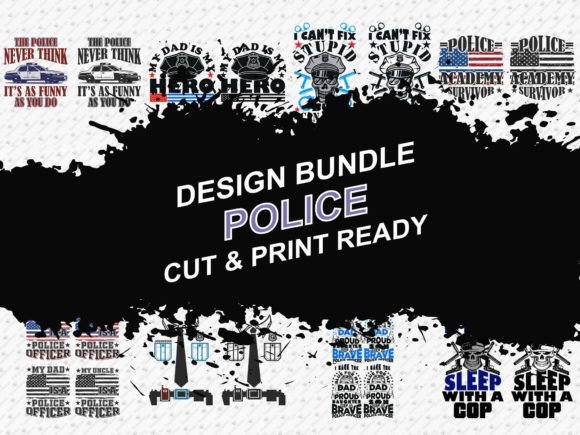 Download Police 12 SVG PNG Graphics Tshirt Bundle - Shirt Collection