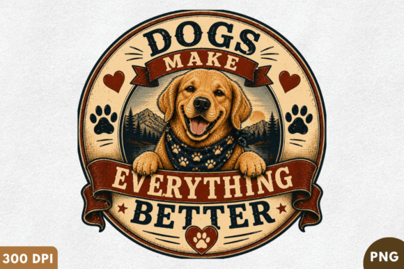Download Dogs Make Everything Better PNG T-Shirt - Shirt Collection