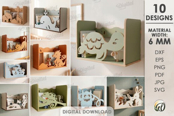 Download 3D Kids Wall Shelves Bundle Laser Cut - Premium Resources
