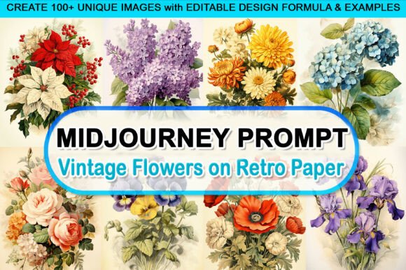 Download Editable Prompt - Vintage Flower Bunch - Vintage Collection