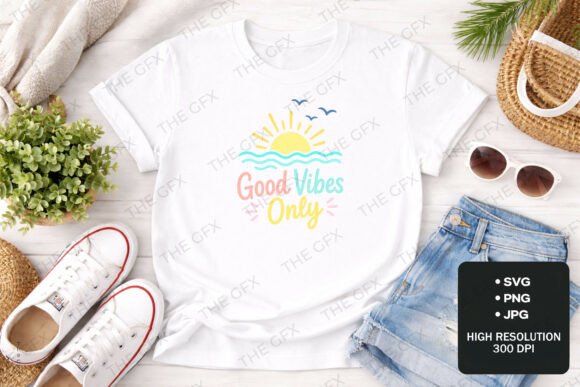 Download Good Vibes Only Summer SVG TShirt Design - Shirt Collection