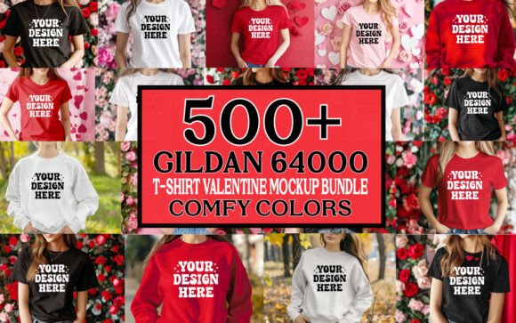 Download Valentines Day T-Shirts Mockup Bundle - Shirt Collection