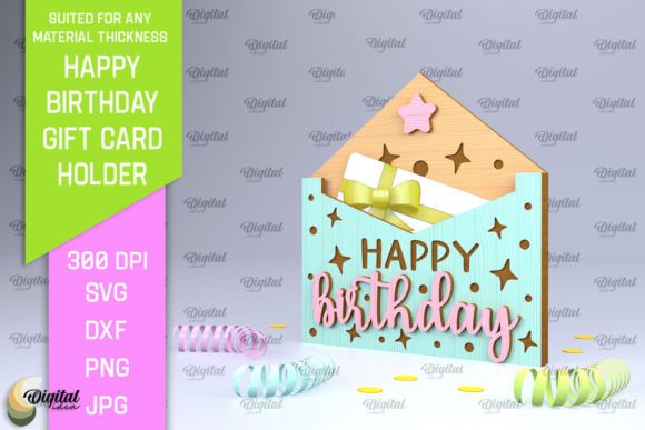 Download Birthday Gift Card Holder Laser Cut - Laser Collection