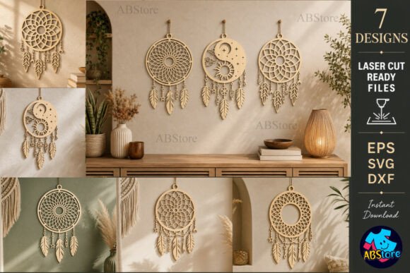 Download Boho Dreamcatcher Laser Cut Bundle - Laser Collection