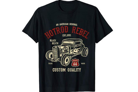 Download Hotrod Rebel Car Vintage T-shirt Design - Shirt Collection