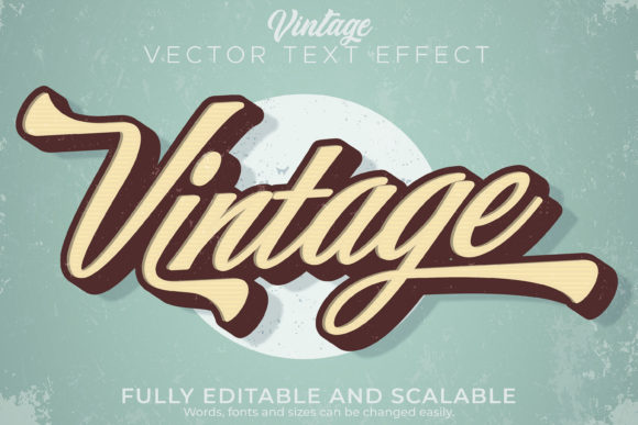 Download Text Effect Vintage Retro Art Text Style - Vintage Collection