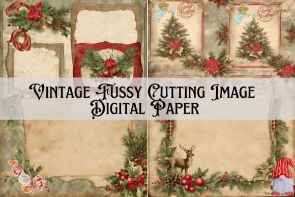 Download Vintage Christmas Fussy Cutting Image - Vintage Collection