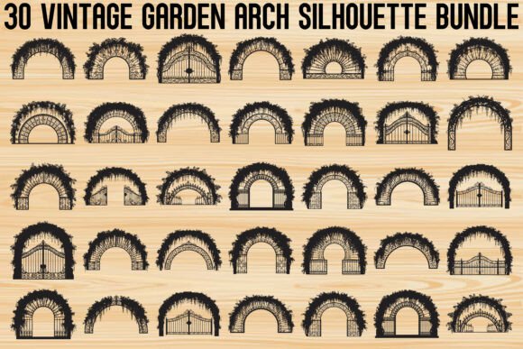 Download Vintage Garden Arch SVG Bundle - Vintage Collection