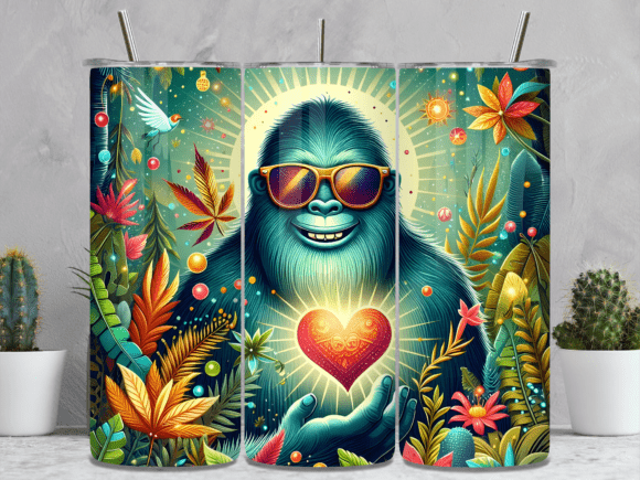 Download Retro Yeti Sunglasses Heart Tumbler Wrap - Sunglasses heart Collection