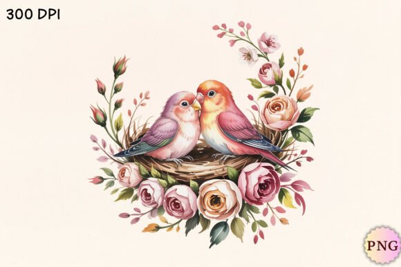 Download Watercolor Love Birds PNG Clipart - Love birds png Collection