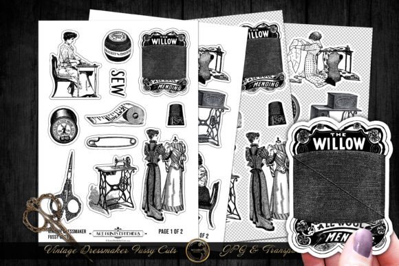 Download Vintage Dressmaker Fussy Cutting Sheets - Vintage Collection