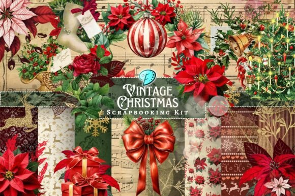 Download Vintage Christmas Scrapbooking Kit - Vintage Collection
