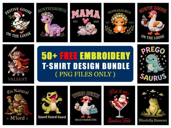 Download Embroidery T-Shirt PNG Bundle Free - Shirt Collection