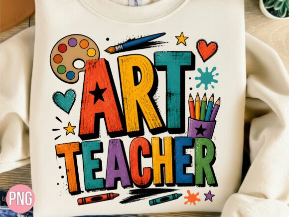 Download Retro Retro Art Teacher PNG Shirt - Shirt Collection