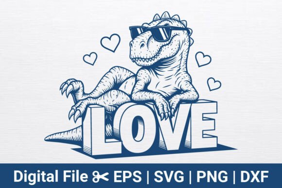 Download Funny Dino Clipart with Sunglasses Heart - Sunglasses heart Collection
