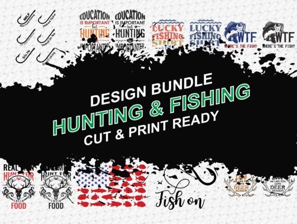 Download Hunting Fishing 33 Designs Tshirt Bundle - Shirt Collection